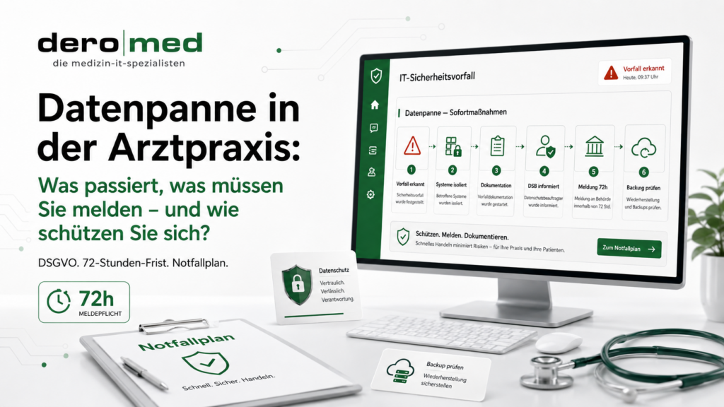 Datenpanne in der Arztpraxis: Was passiert, was müssen Sie melden – und wie schützen Sie sich?